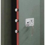 ARMADIO PORTAFUCILI 5 POSTI CON TESORETTO MOD. S5001T CON SISTEMA DI CHIUSURA A CHIAVE