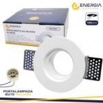 PORTAFARETTO IN GESSO ROTONDO GU10 INCLUSA DIAMETRO 10 MM