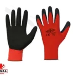 GUANTO IN NYLON RIVESTITO IN LATTICE "GS 500" ROSSO/NERO
