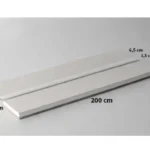 5pz Profilo LED con cartongesso 2mt - Integrato in lastra di cartongesso di spessore 12,5mm - Supporto per strip led - Struttura pronta da incasso - con copertura opaca - A scomparsa