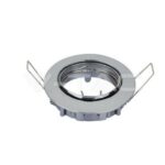 Portafaretto LED da Incasso Orientabile Rotondo GU10 Colore Cromato
