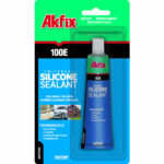 SILICONE A TUBETTO 60ML TRASPARENTE/BIANCO "AKFIX"