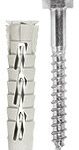 Tassello 14X70 Universale (BREVETTATO) in Nylon, completo di Vite Testa Esagonale a legno in acciaio zincato PZ 50