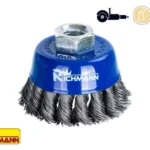 SPAZZOLA A TAZZA IN ACC. CON FORO RINF M14X65MM