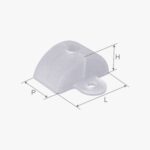 SUPPORTO D'ONDA 76X18 POLIPROPILENE PER LAMIERE ZINCATE