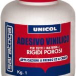 Unicol Adesivo vinilico per tutti i materiali rigidi porosi KG 1