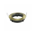 portafaretto orientabile incasso rotondo colore oro satinato per lampade gu10-gu5.3 - SKU 8579