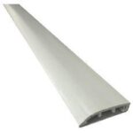 BATTISCOPA SIMIL-LEGNO PASSACAVO MT.2 BIANCO OPACO