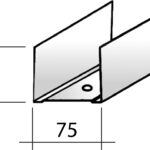GUIDA PARETE 75MM X 3 MT
