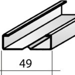 MONTANTE 49/15 SOFFITTO BORDO ARROTONDATO