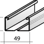 MONTANTE 49/27 SOFFITTO CON BORDO ARROTONDATO