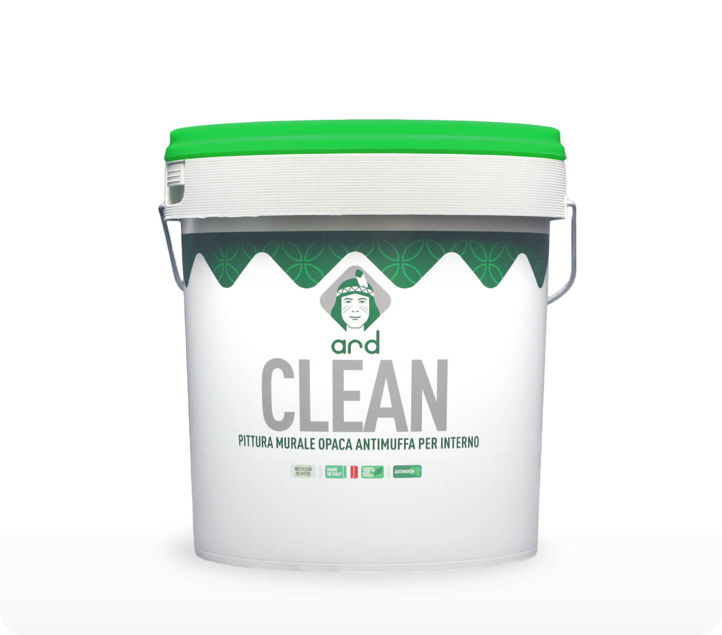 Pittura murale opaca antimuffa per interno Pittura murale opaca antimuffa per interno Clean 4.lt - immagine 1